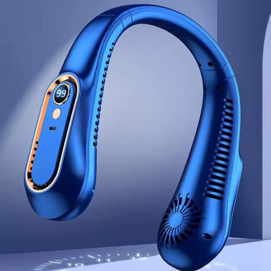 Portable cooling neck fan